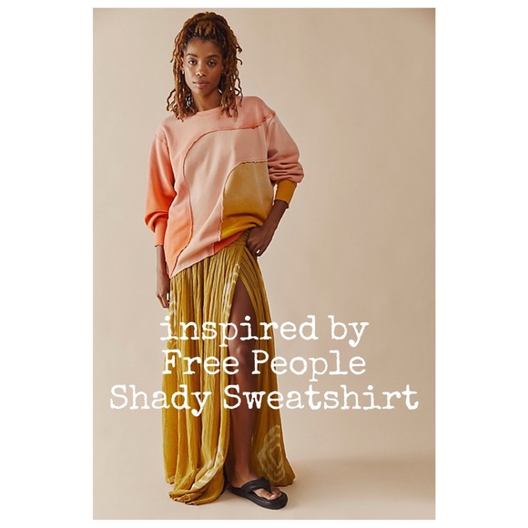 FP Inspired Ombré Pullover with Raw Edge Detail - Picture 6 of 6